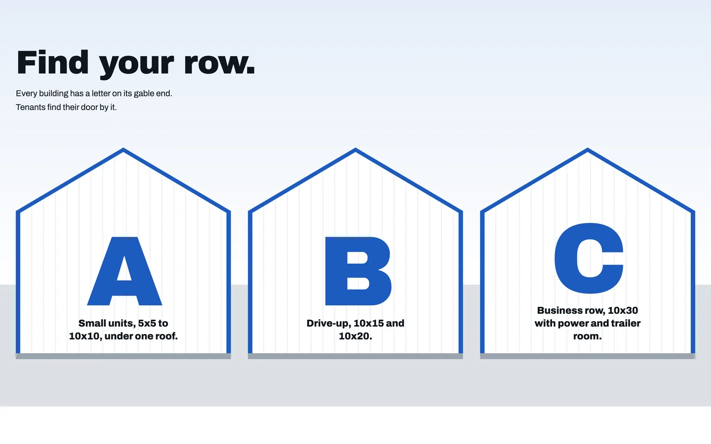 Aisle: Find your row