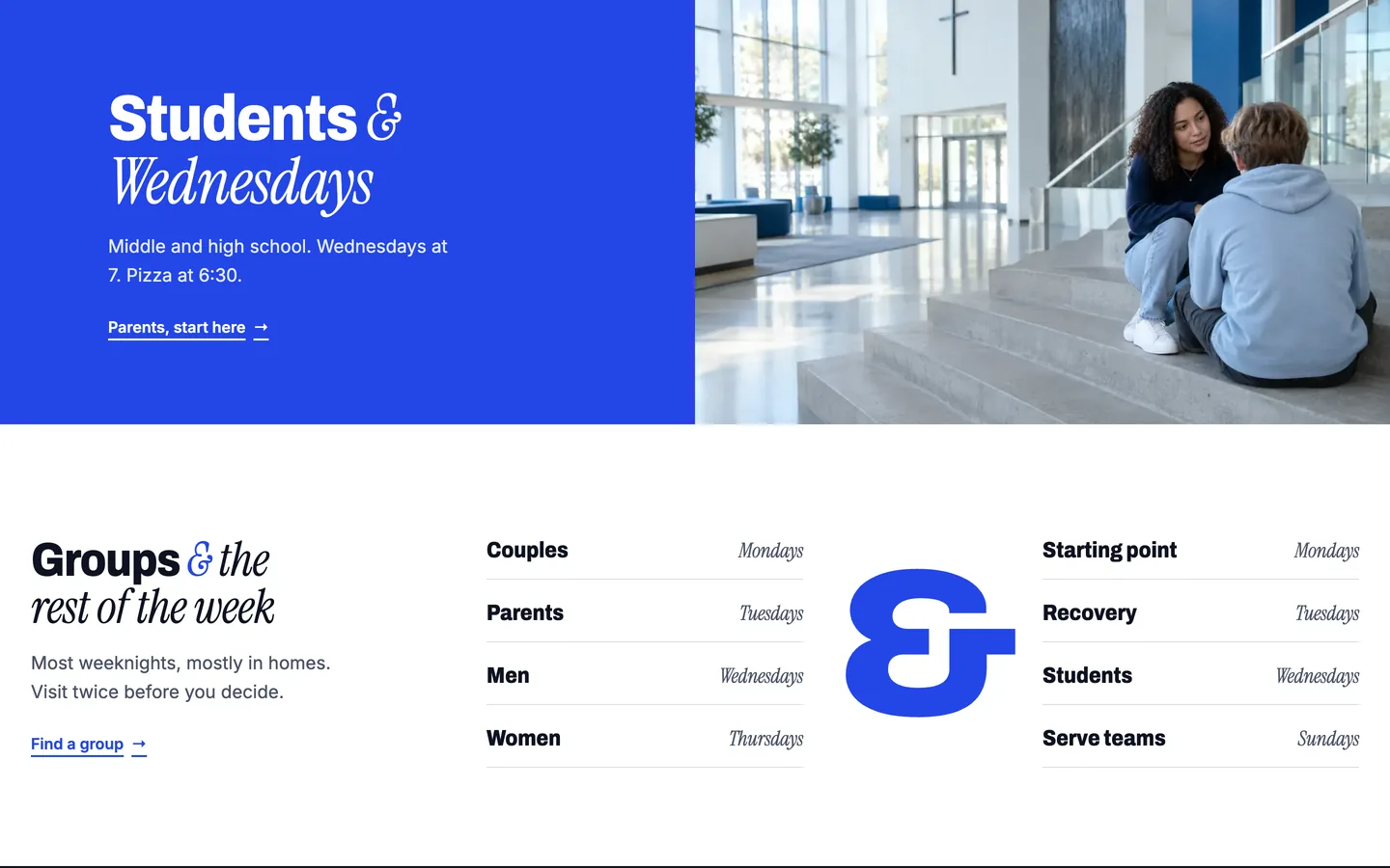 Ampersand: Students & Wednesdays