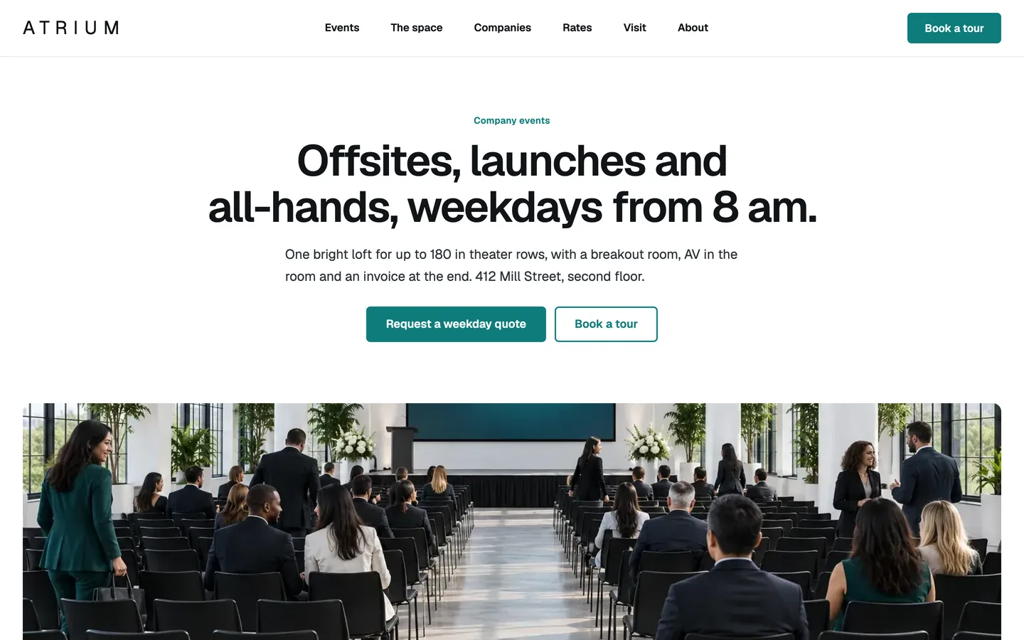 Atrium: Home / company events