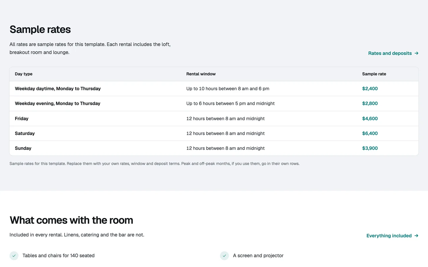 Atrium: Sample rates
