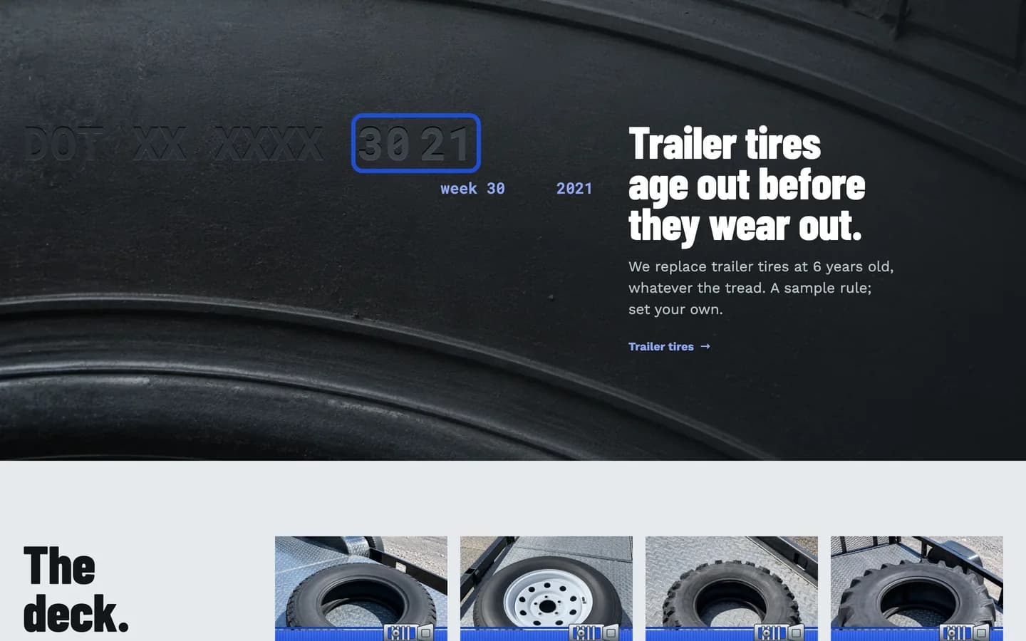 Axle: Trailer tires age out