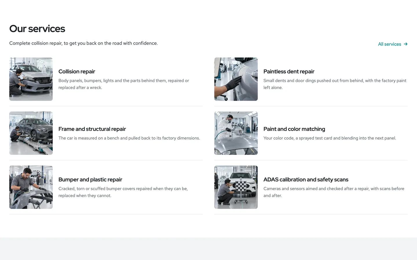 Benchmark: Our services