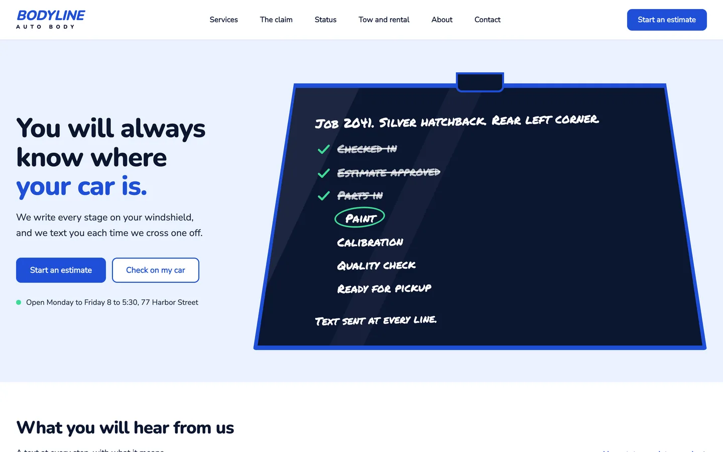 Bodyline website template homepage