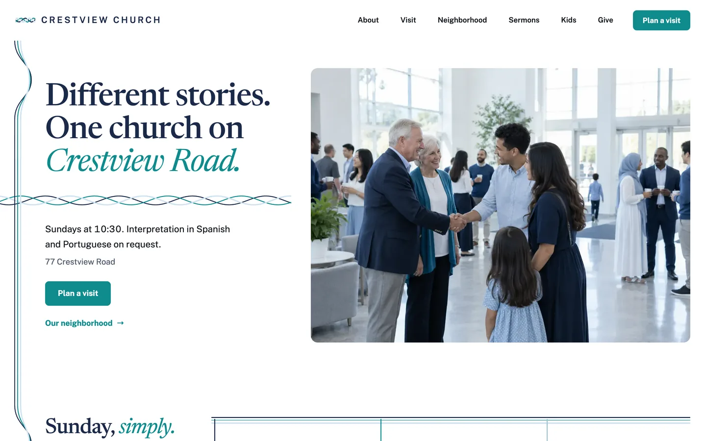 Braid website template homepage