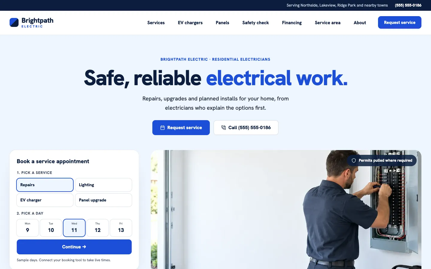 Brightpath website template homepage
