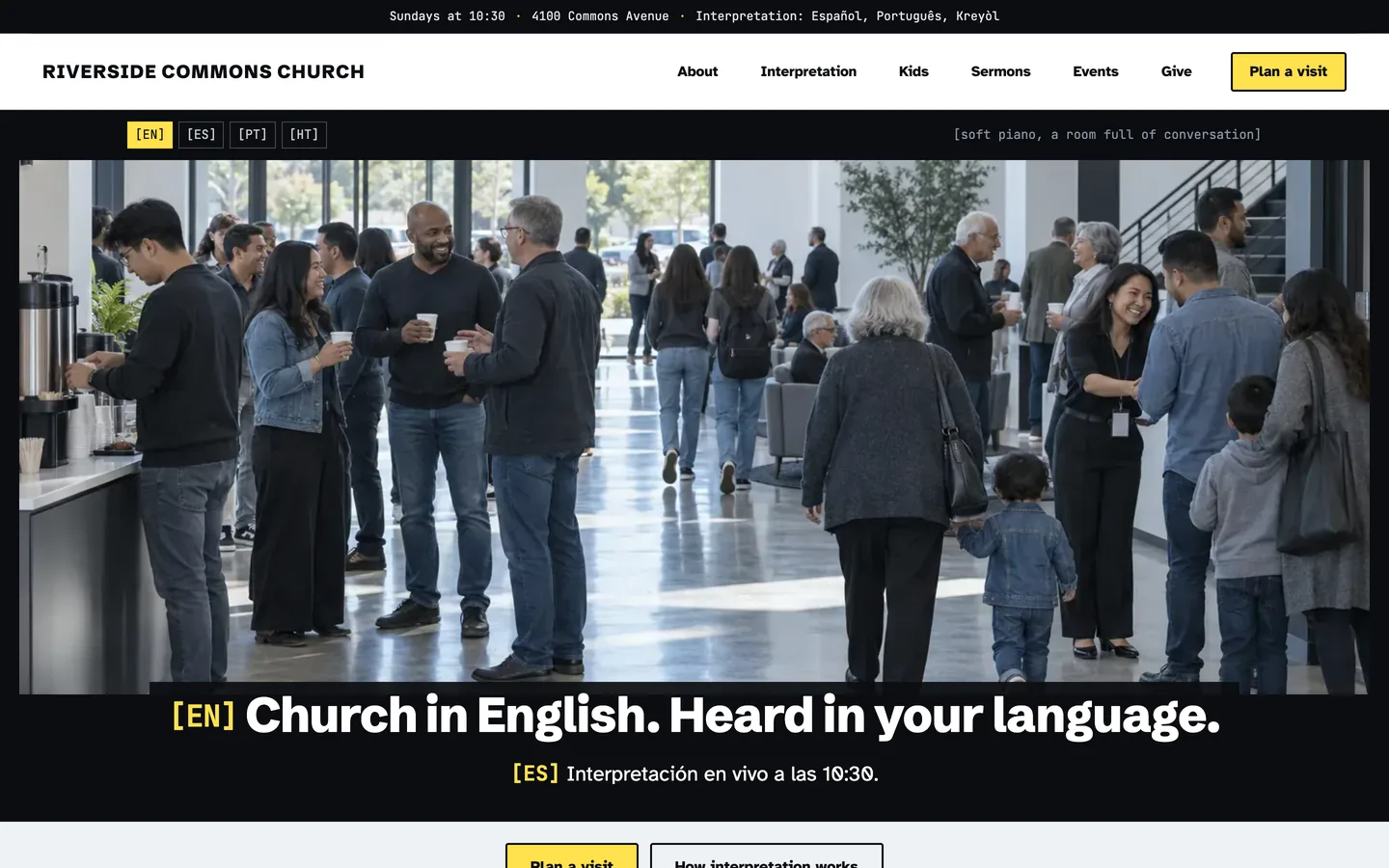 Caption website template homepage