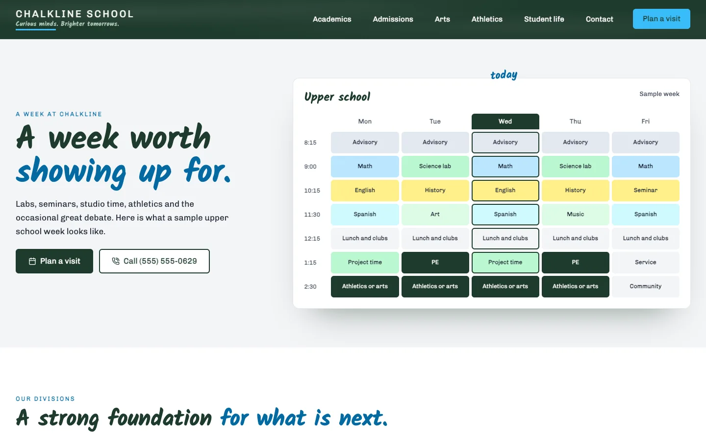 Chalkline: Home / timetable