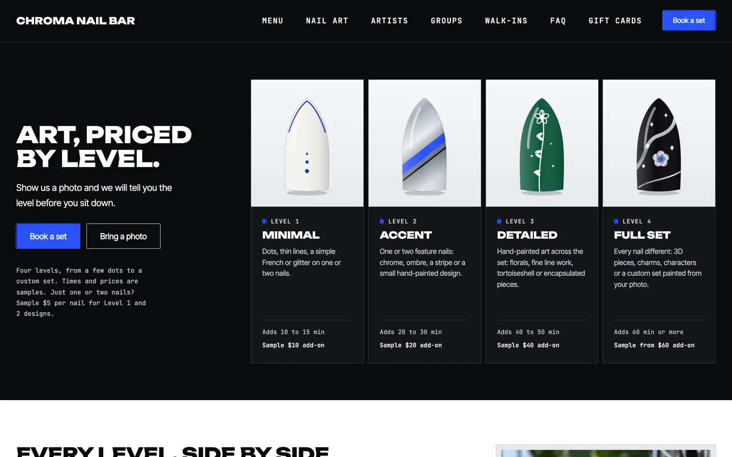 Chroma: Home / art, priced by level