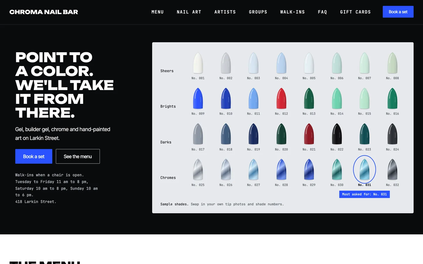 Chroma website template homepage