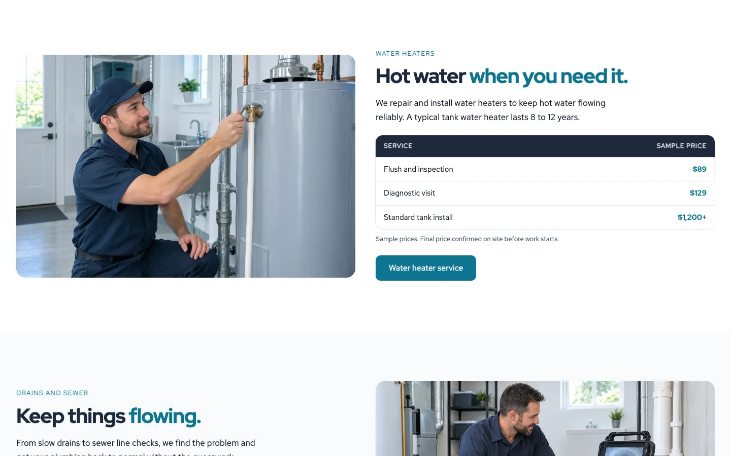 Clearline: Water heaters