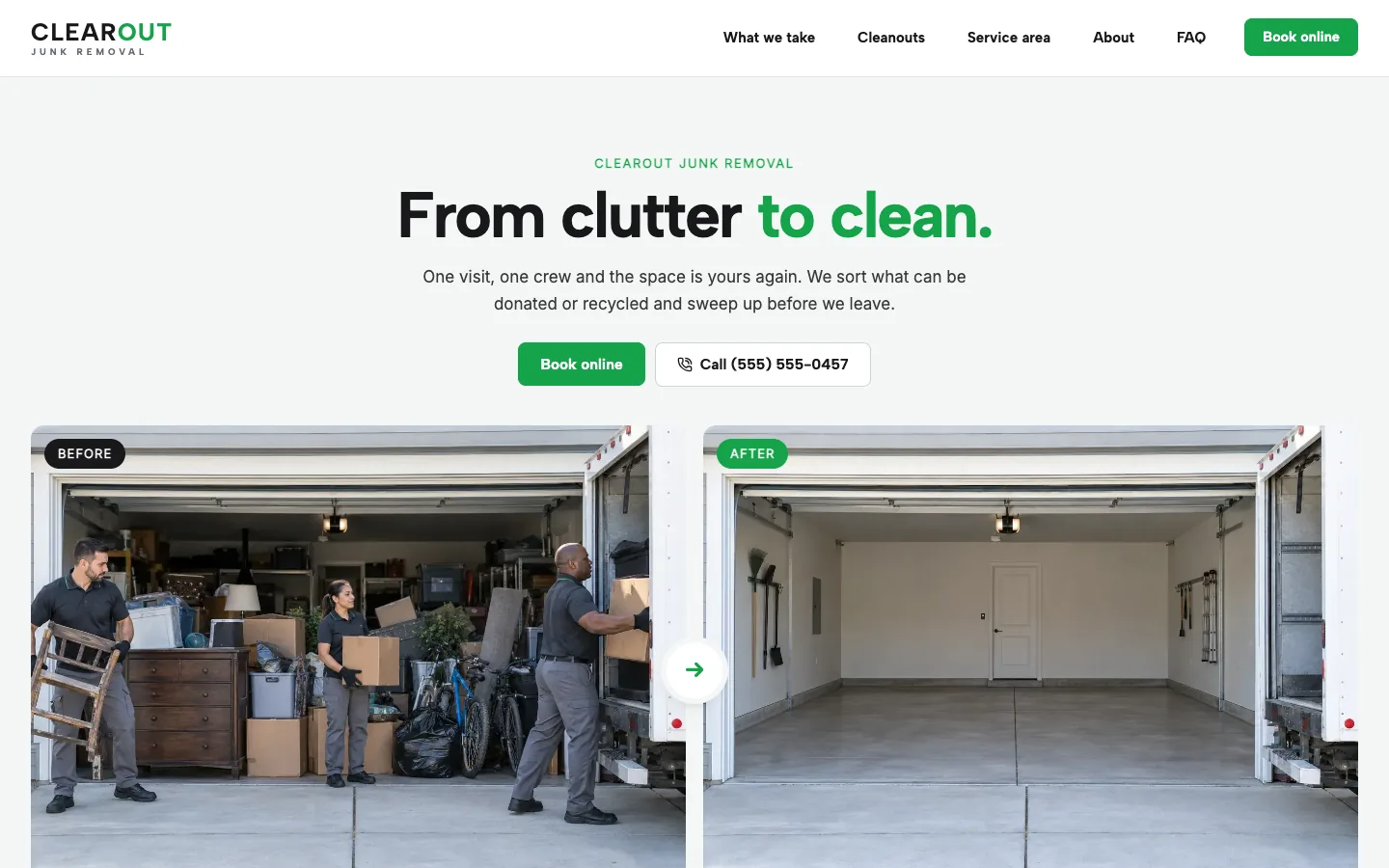 Clearout: Home / before and after