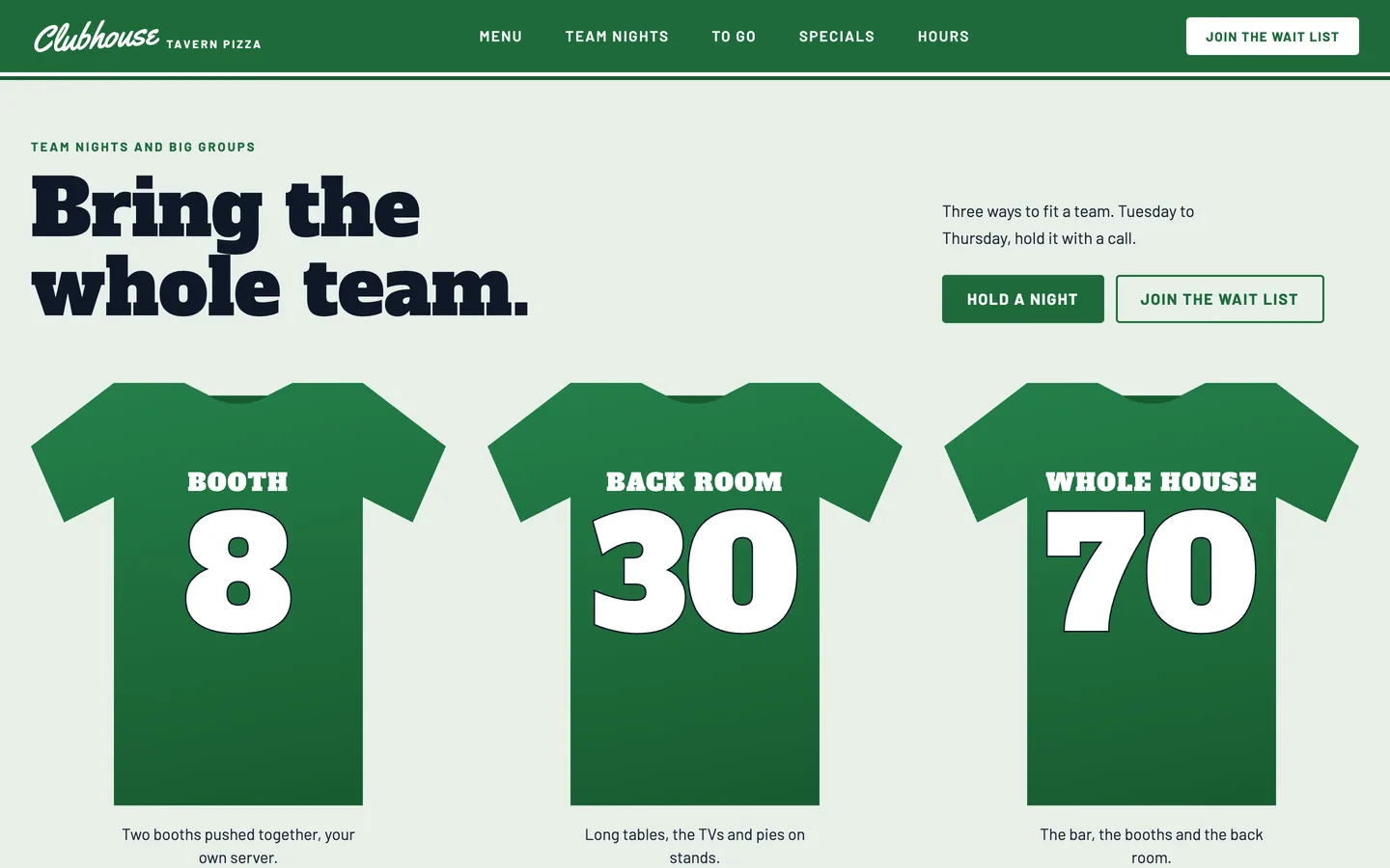 Clubhouse: Home / bring the whole team
