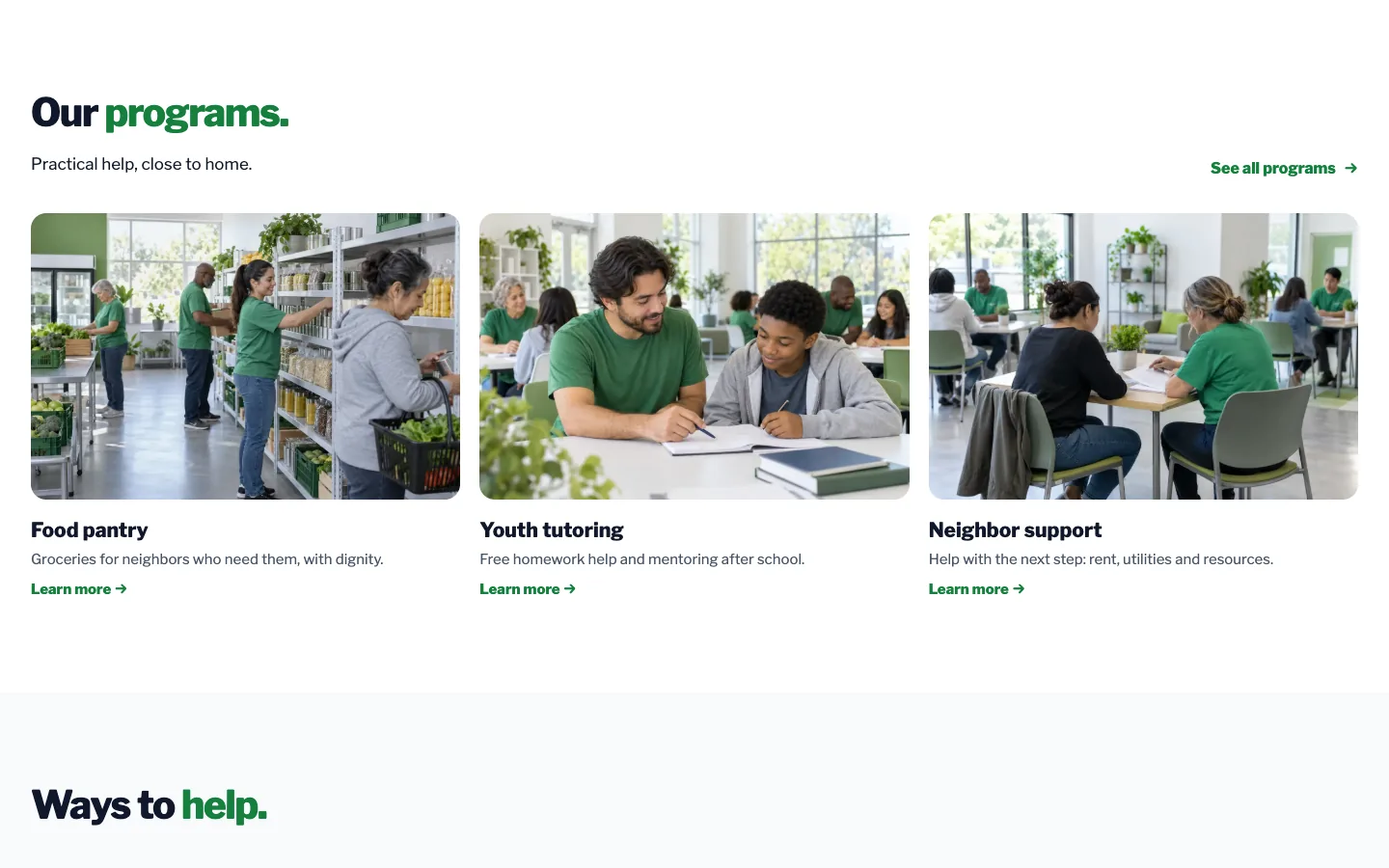 Commonwell: Our programs