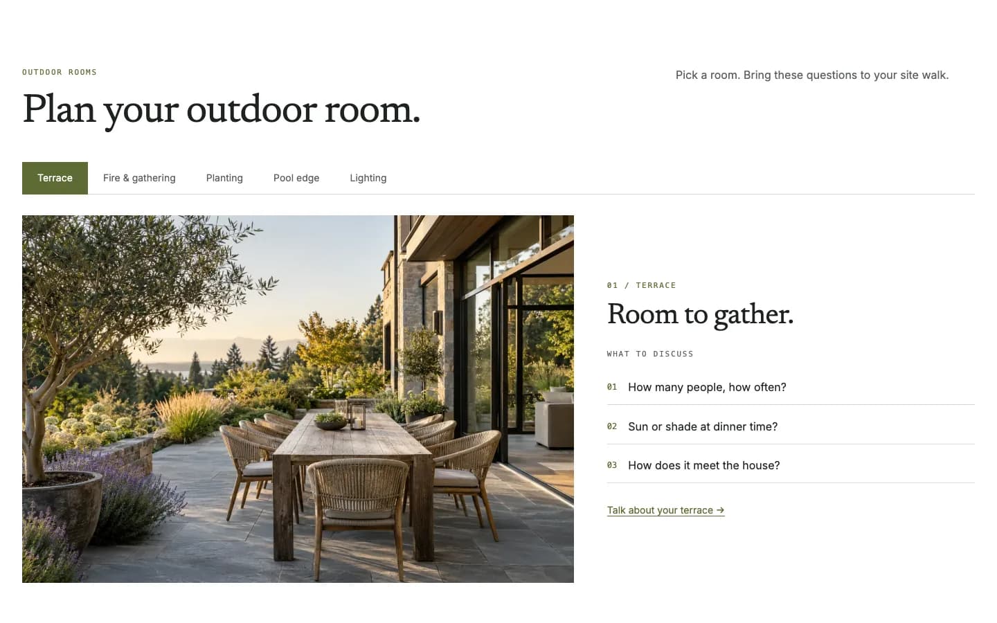 Contour: Plan your outdoor room / design-build home