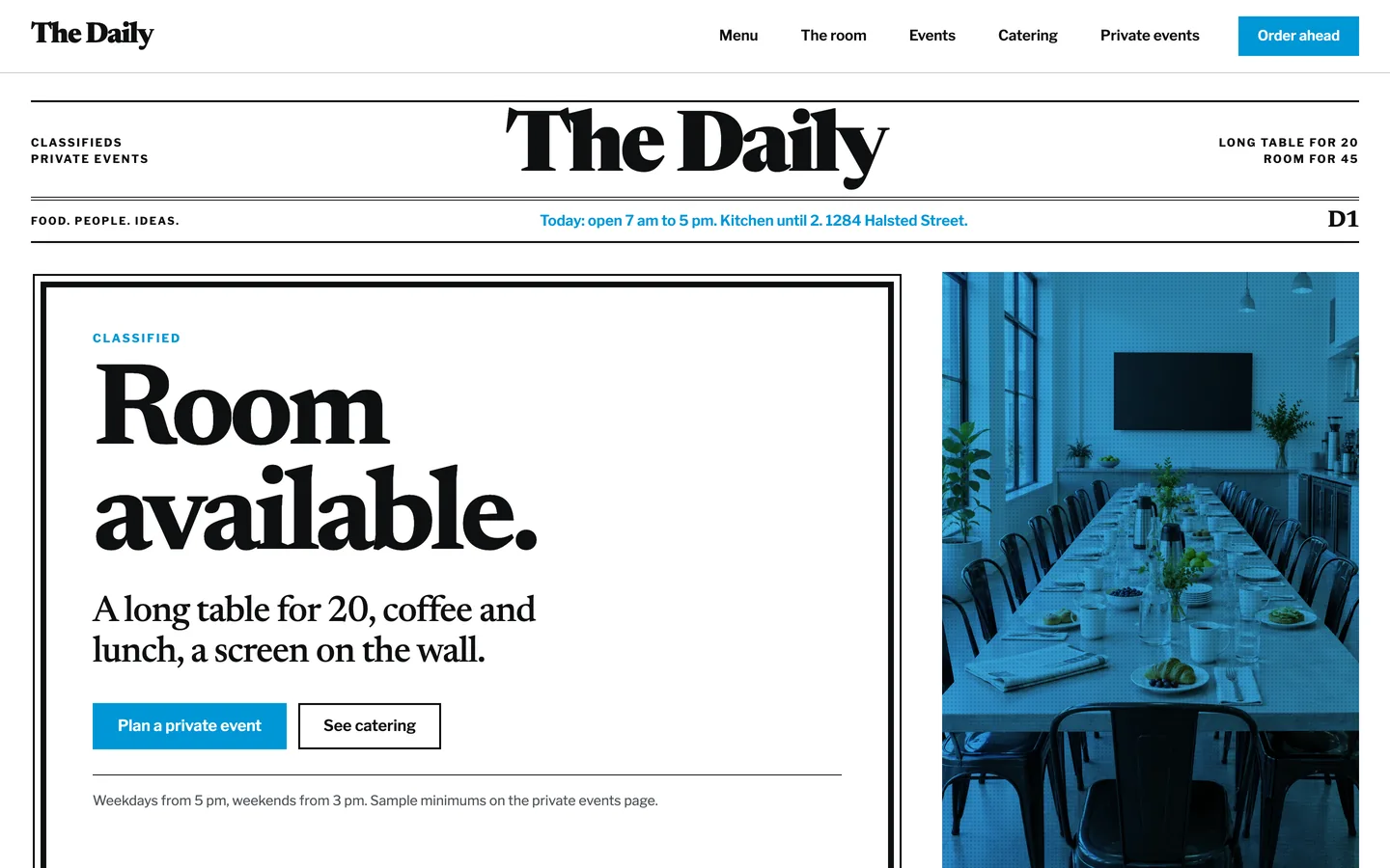 Daily: Home / room available