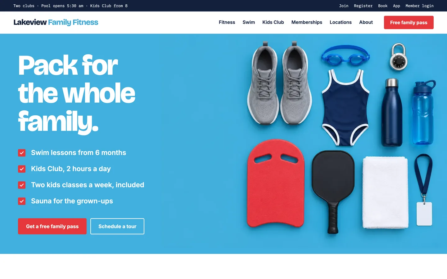 Duffel website template homepage