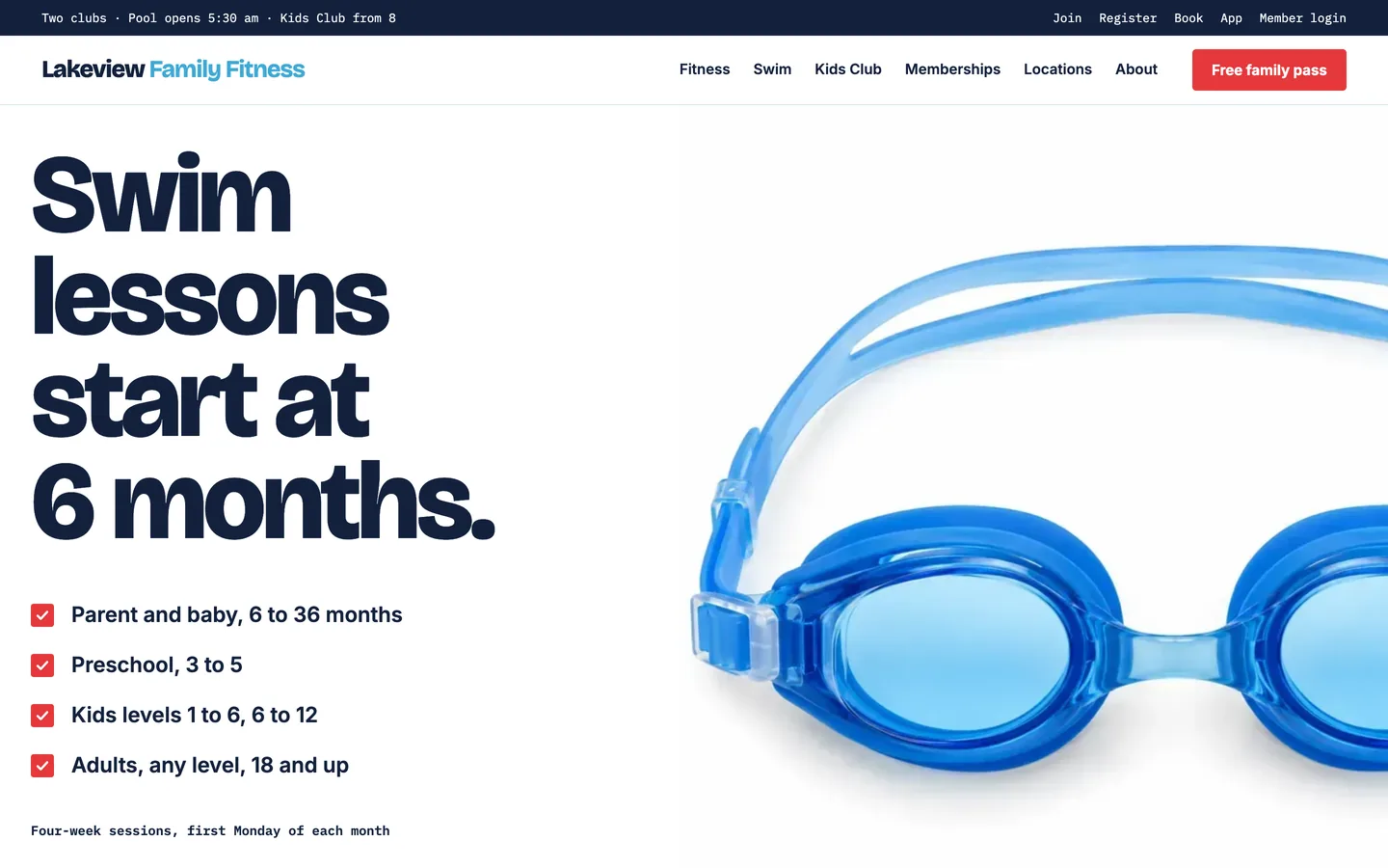 Duffel: Home / swim lessons start at 6 months