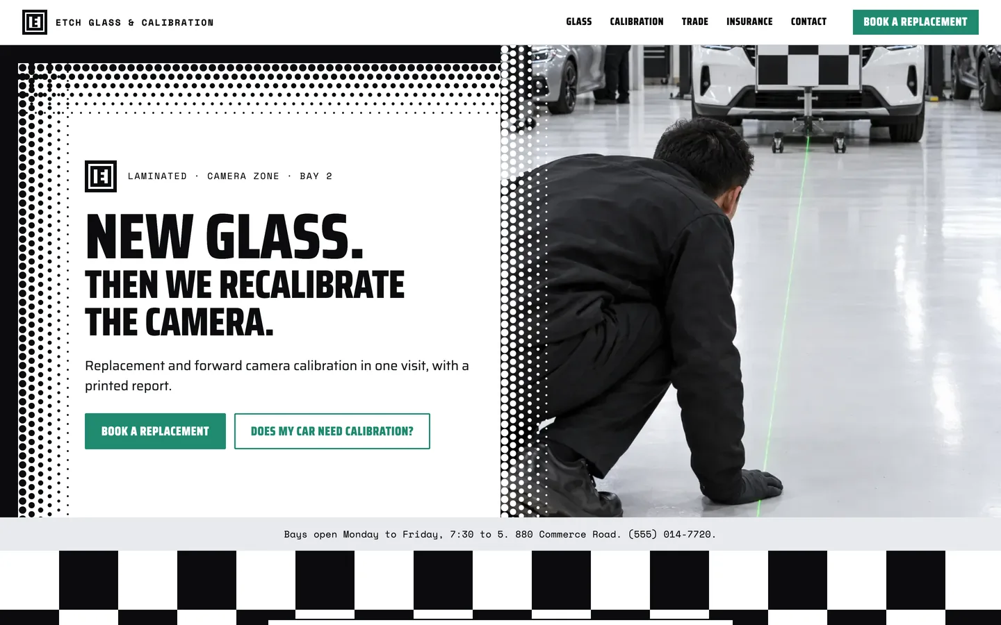 Etch website template homepage