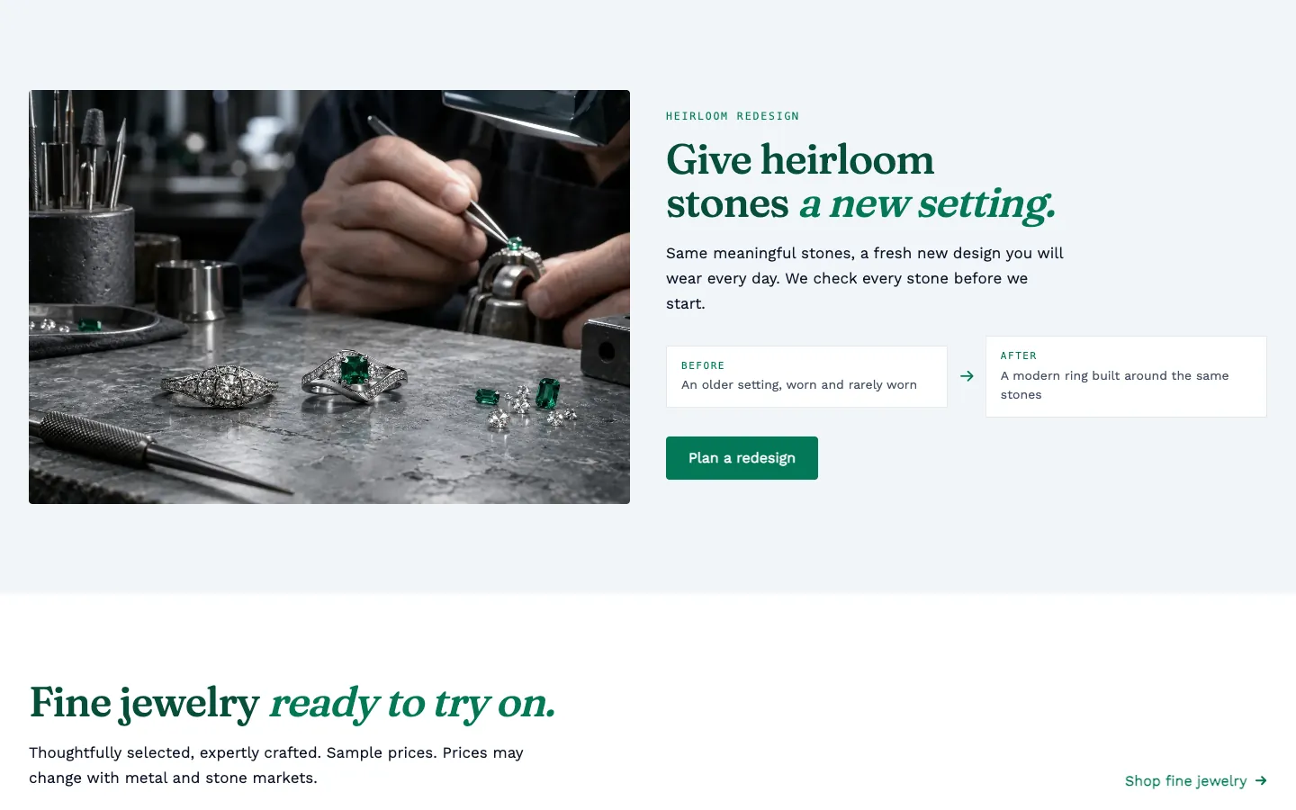 Facet: Heirloom redesign