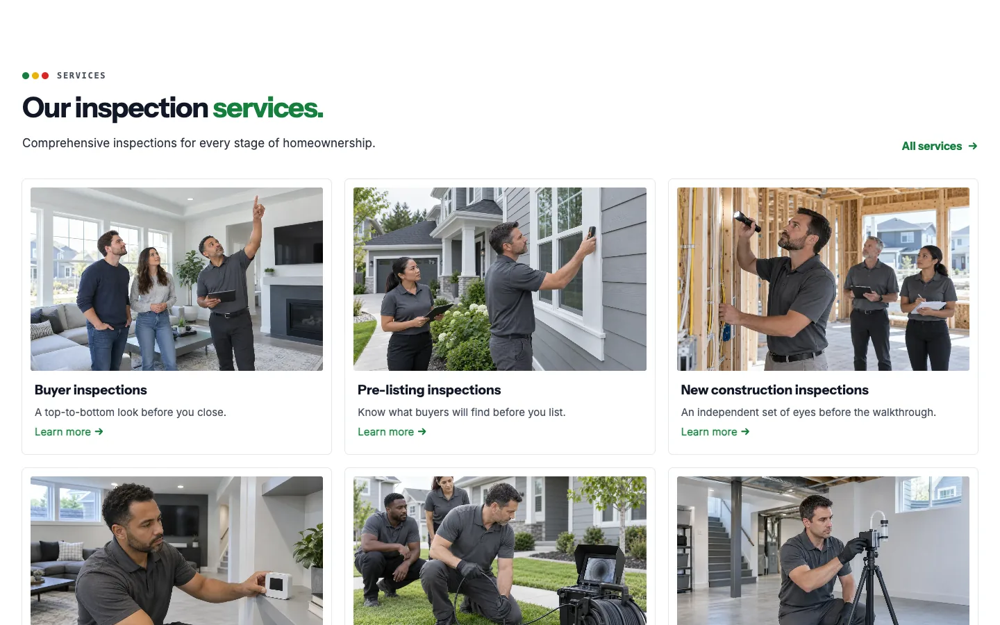 Findings: Inspection services