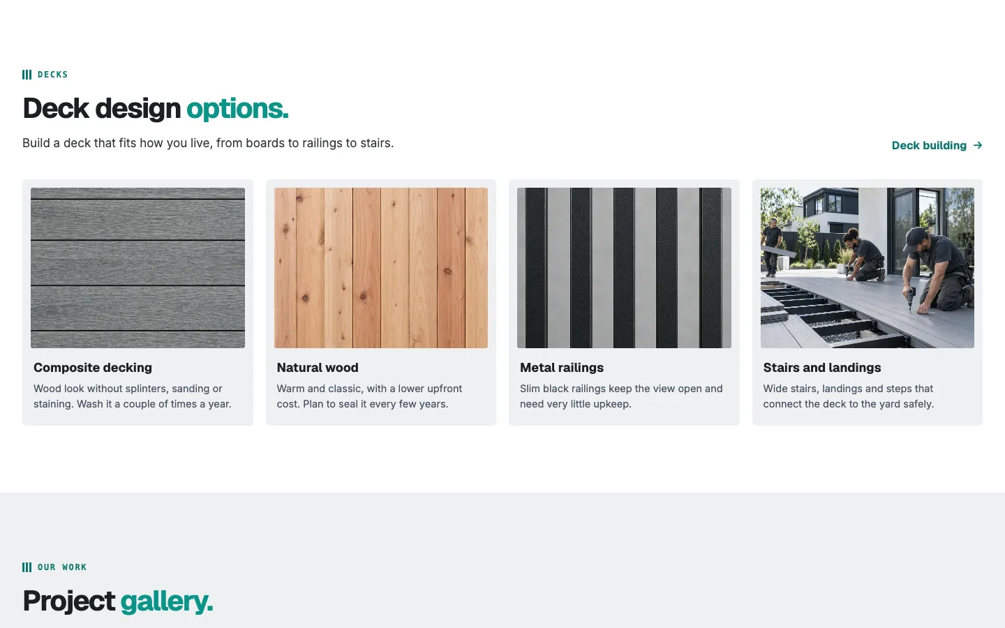 Grain: Deck design options