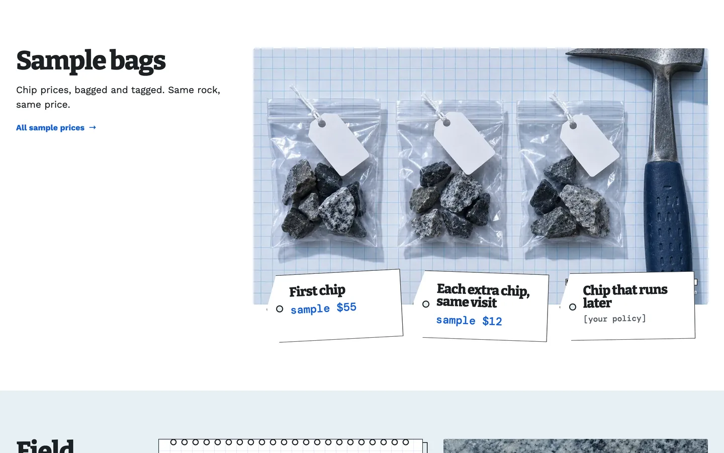Gravel: Sample bags