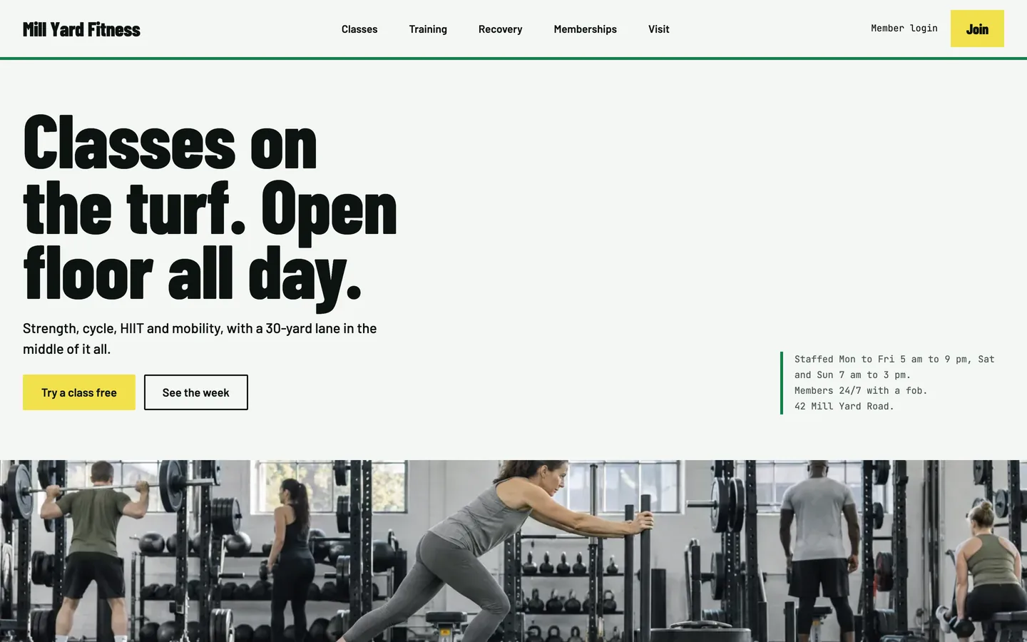 Hashmark website template homepage
