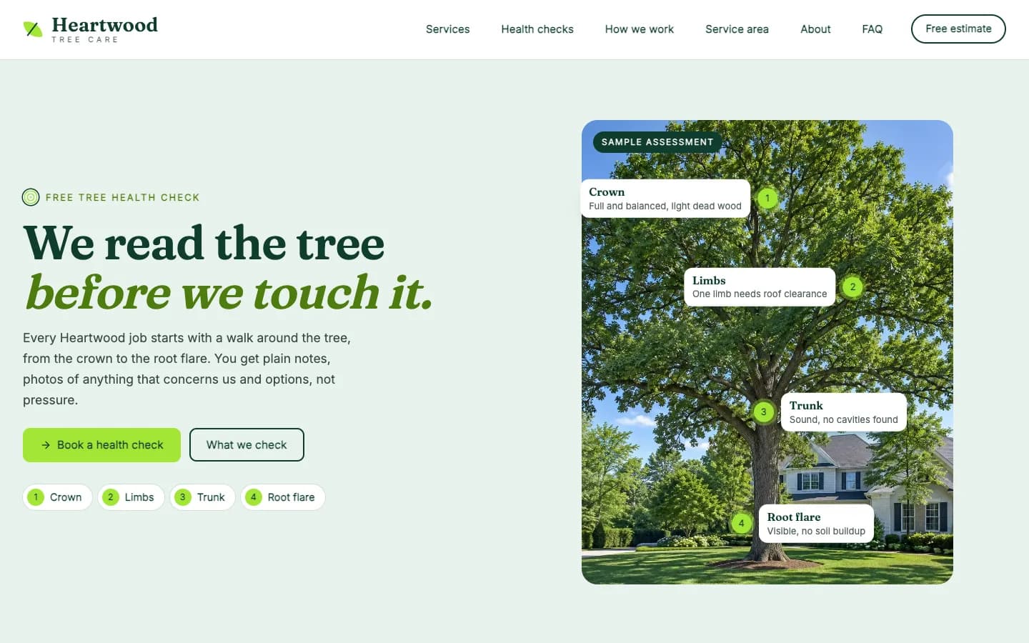 Heartwood: Home / annotated assessment