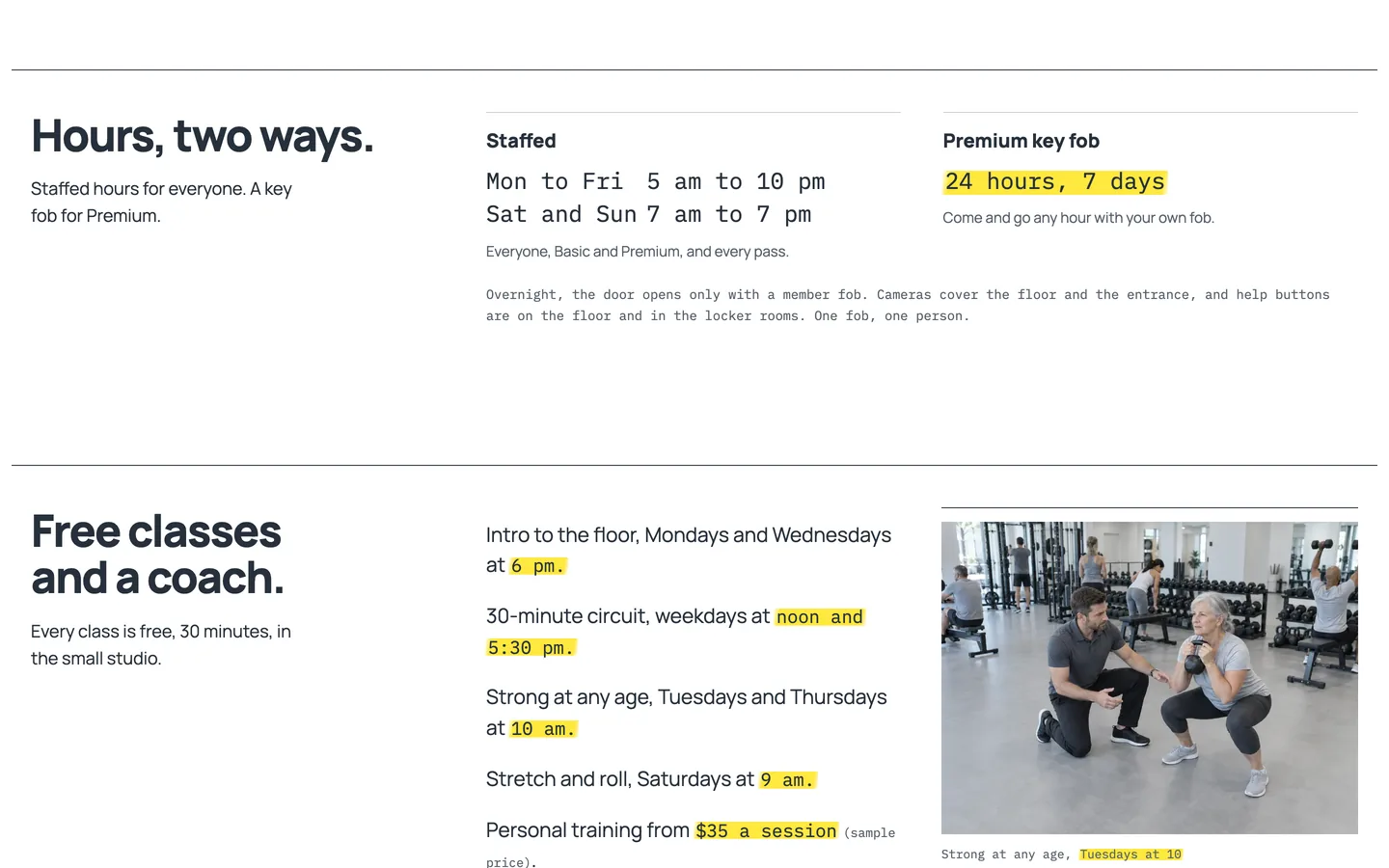 Highlight: Hours, two ways