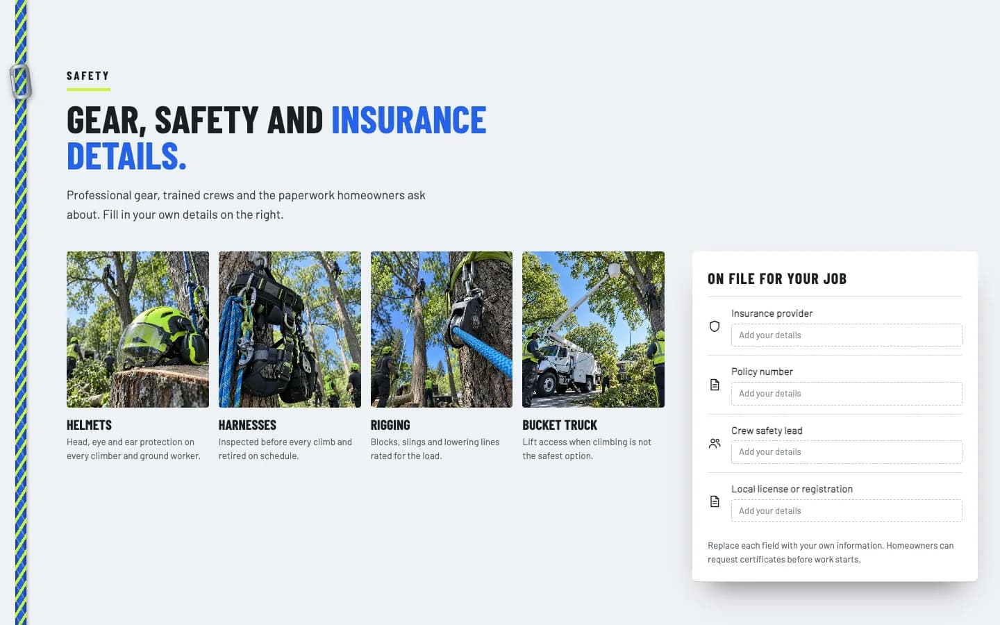 Highline: Gear, safety and insurance