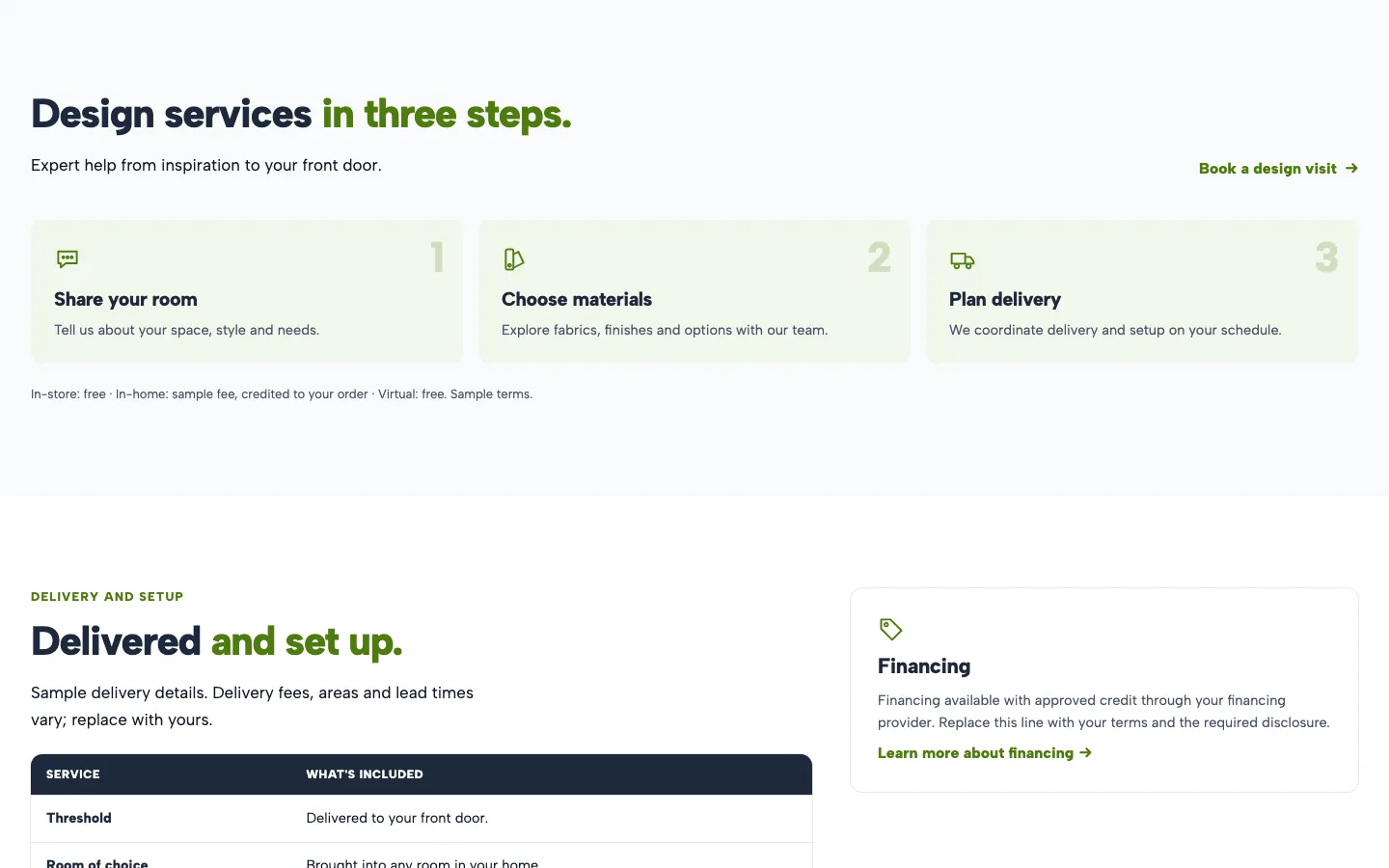 Holloway: Design services