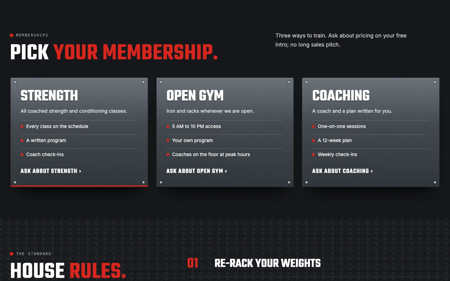 Ironworks: Memberships / steel plaques