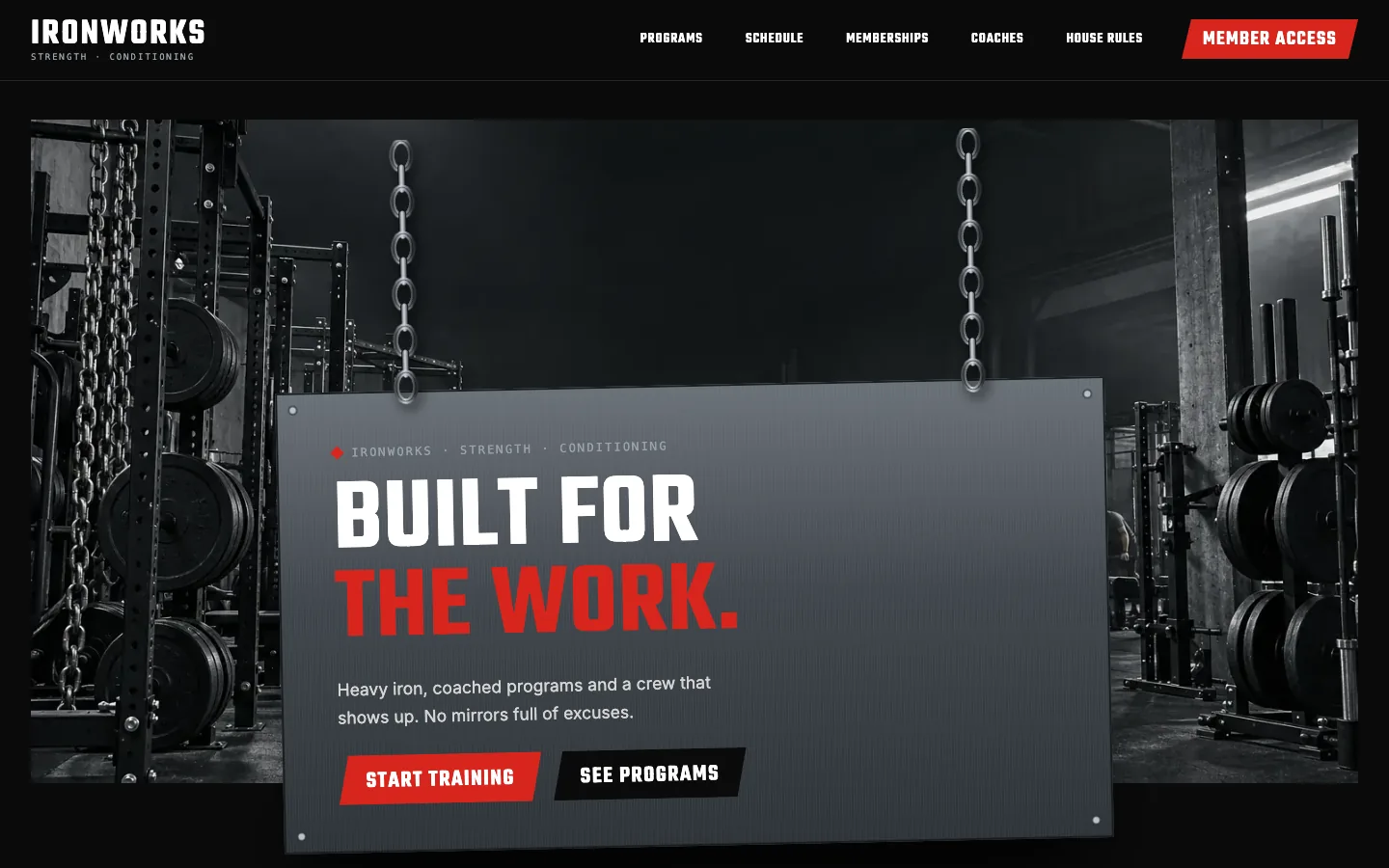 Ironworks: Home / steel sign