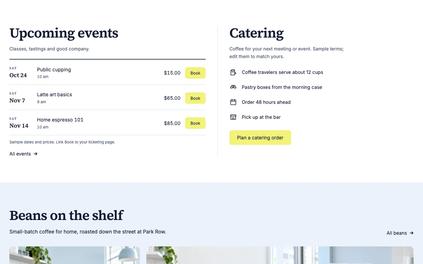 Lark: Events and catering