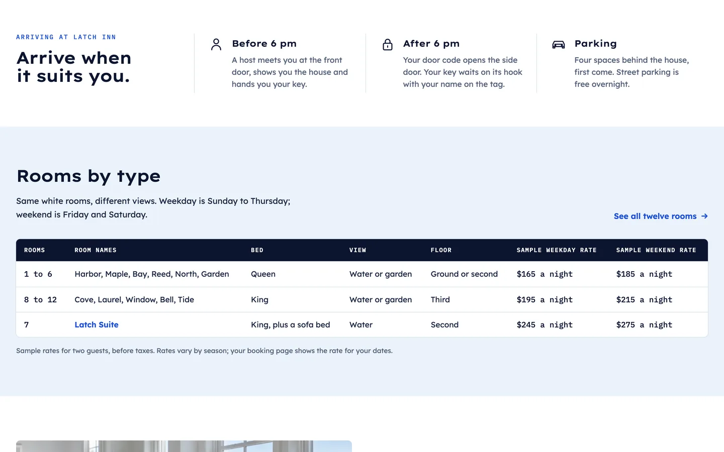 Latch: Arrive when it suits you