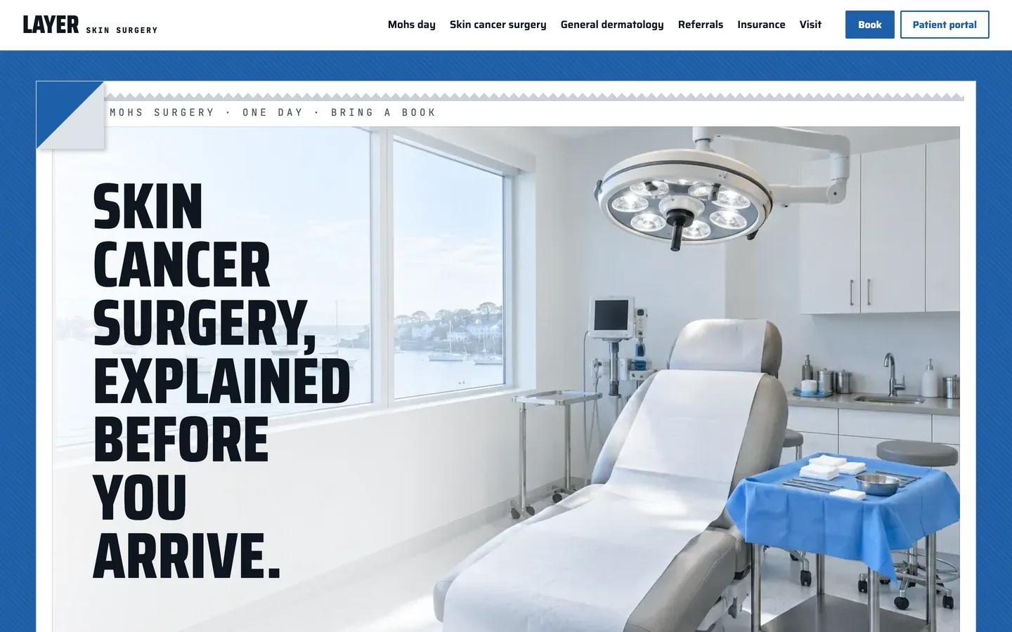 Layer website template homepage