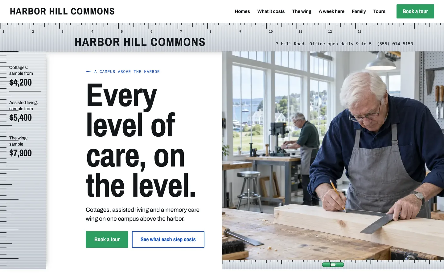 Level website template homepage