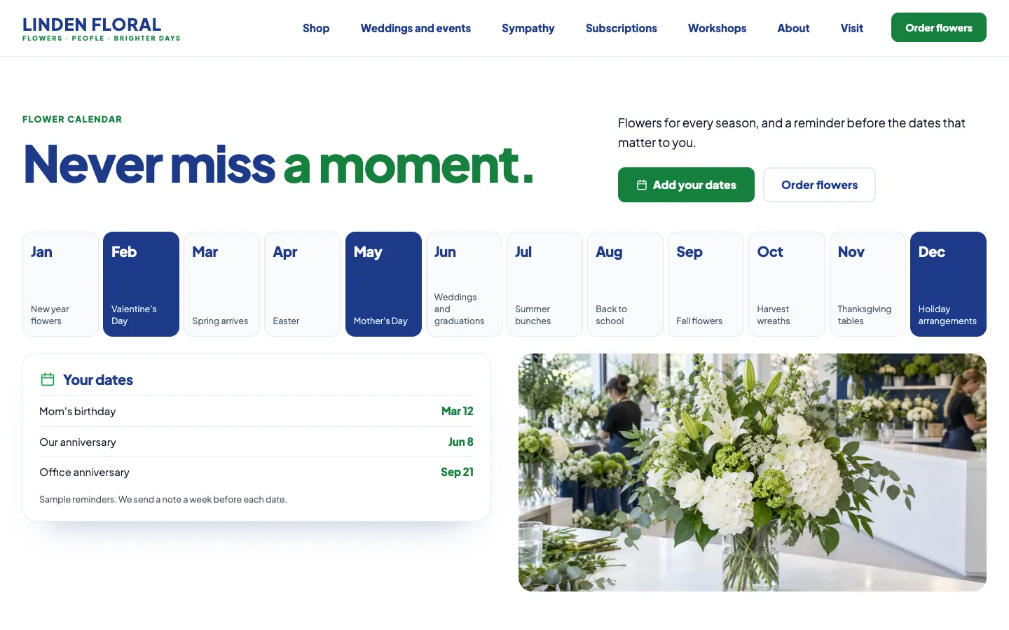 Linden: Home / never miss a moment