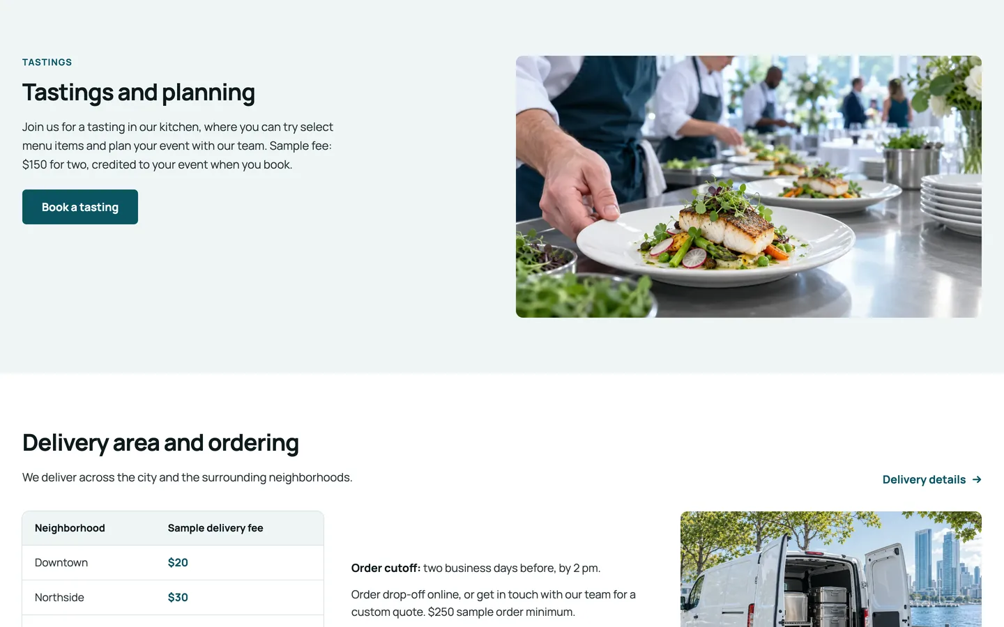 Linen: Tastings and planning