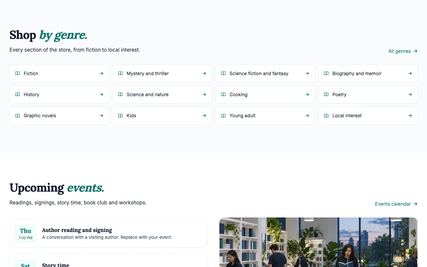 Paperleaf: Shop by genre