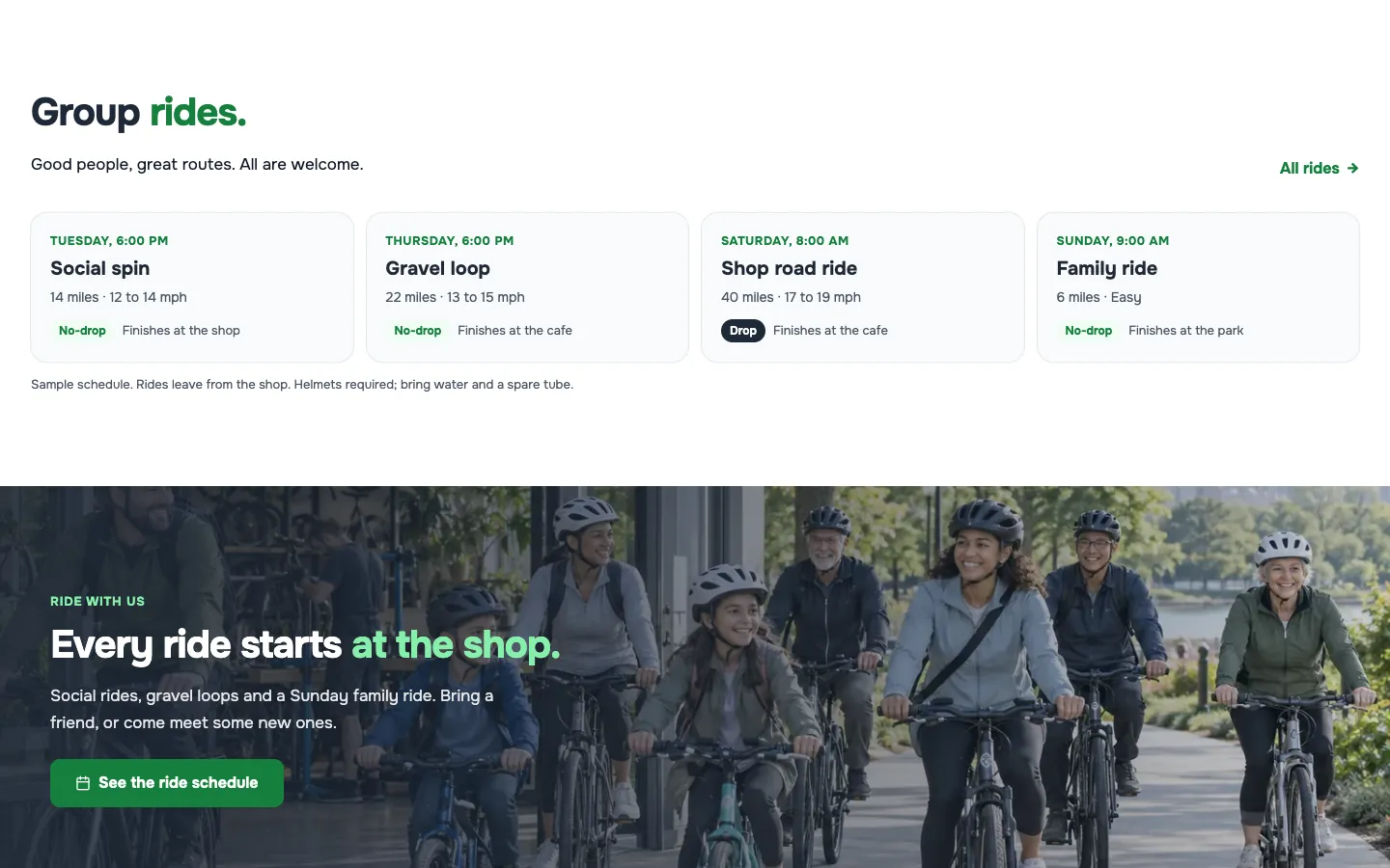 Parkside: Group rides