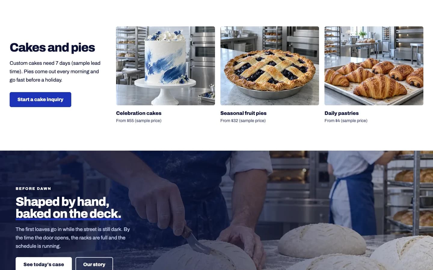 Peel: Cakes and pies