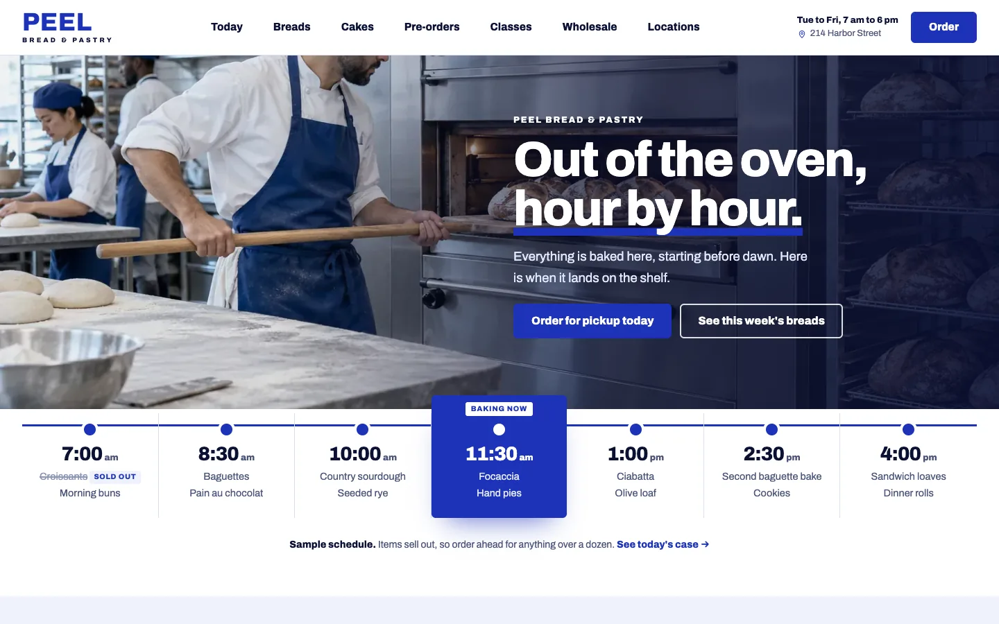 Peel website template homepage