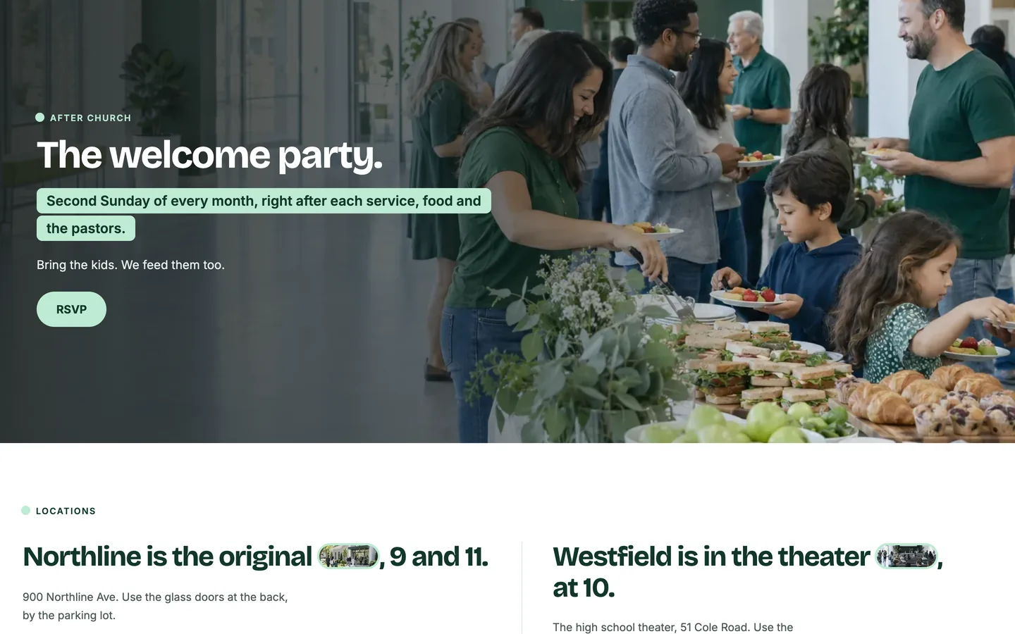 Phrase: The welcome party