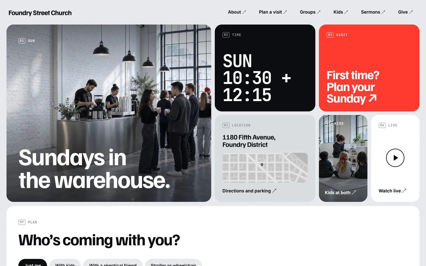 Quarter website template homepage