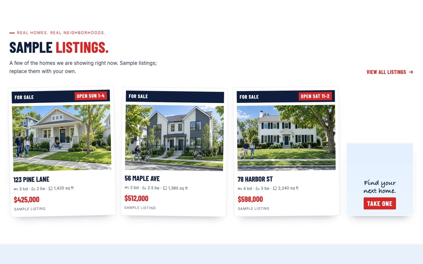 Signpost: Listings / printed flyers
