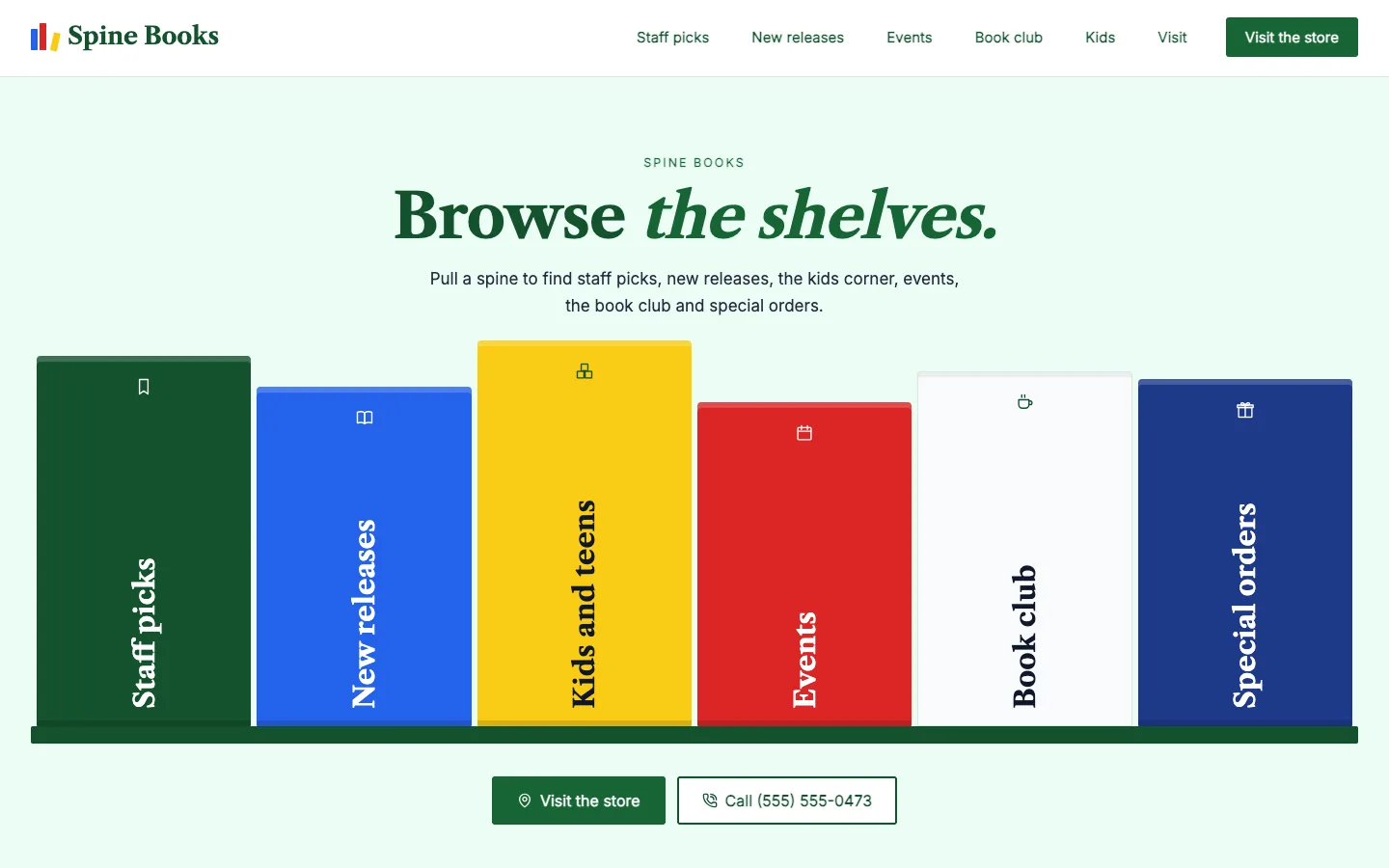 Spine: Home / shelves
