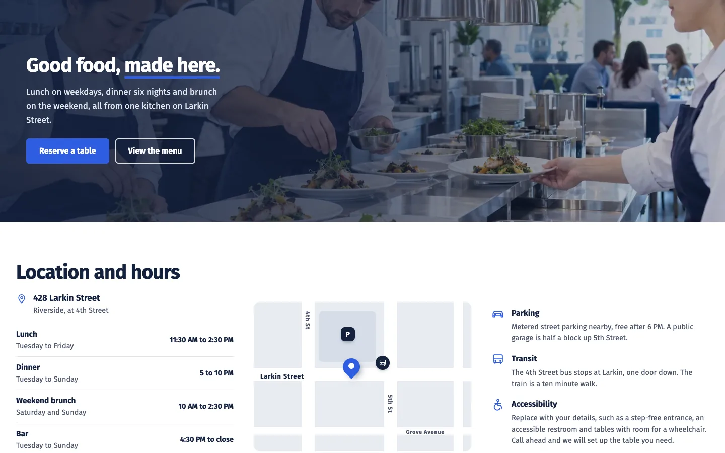 Tableside: Good food, made here