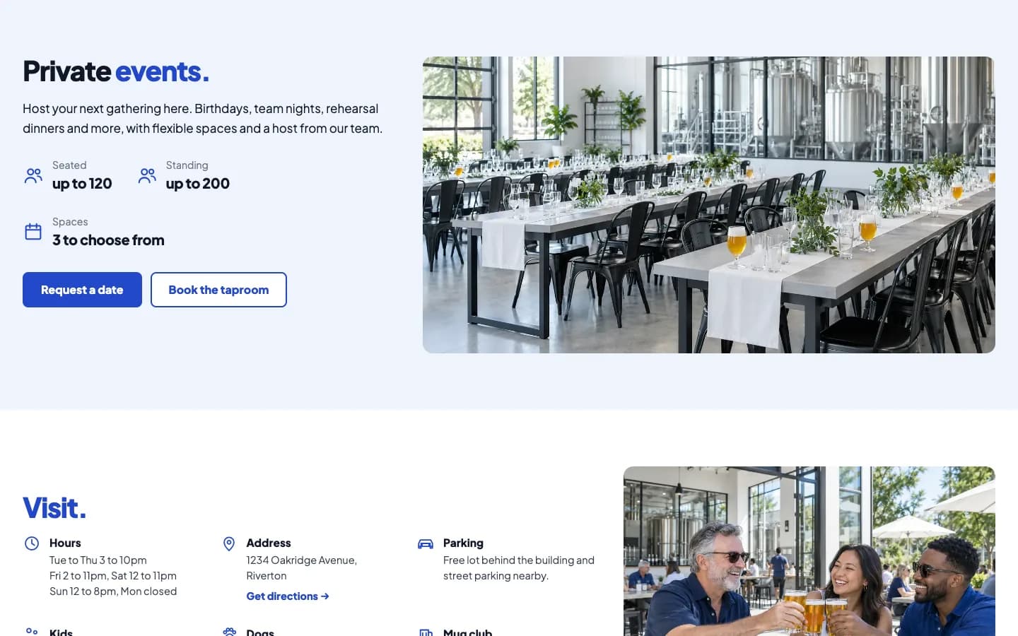 Taproot: Private events