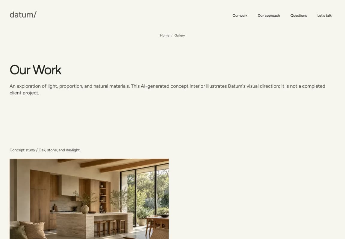 Datum: Project gallery
